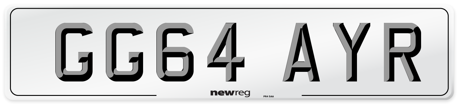 GG64 AYR Number Plate from New Reg